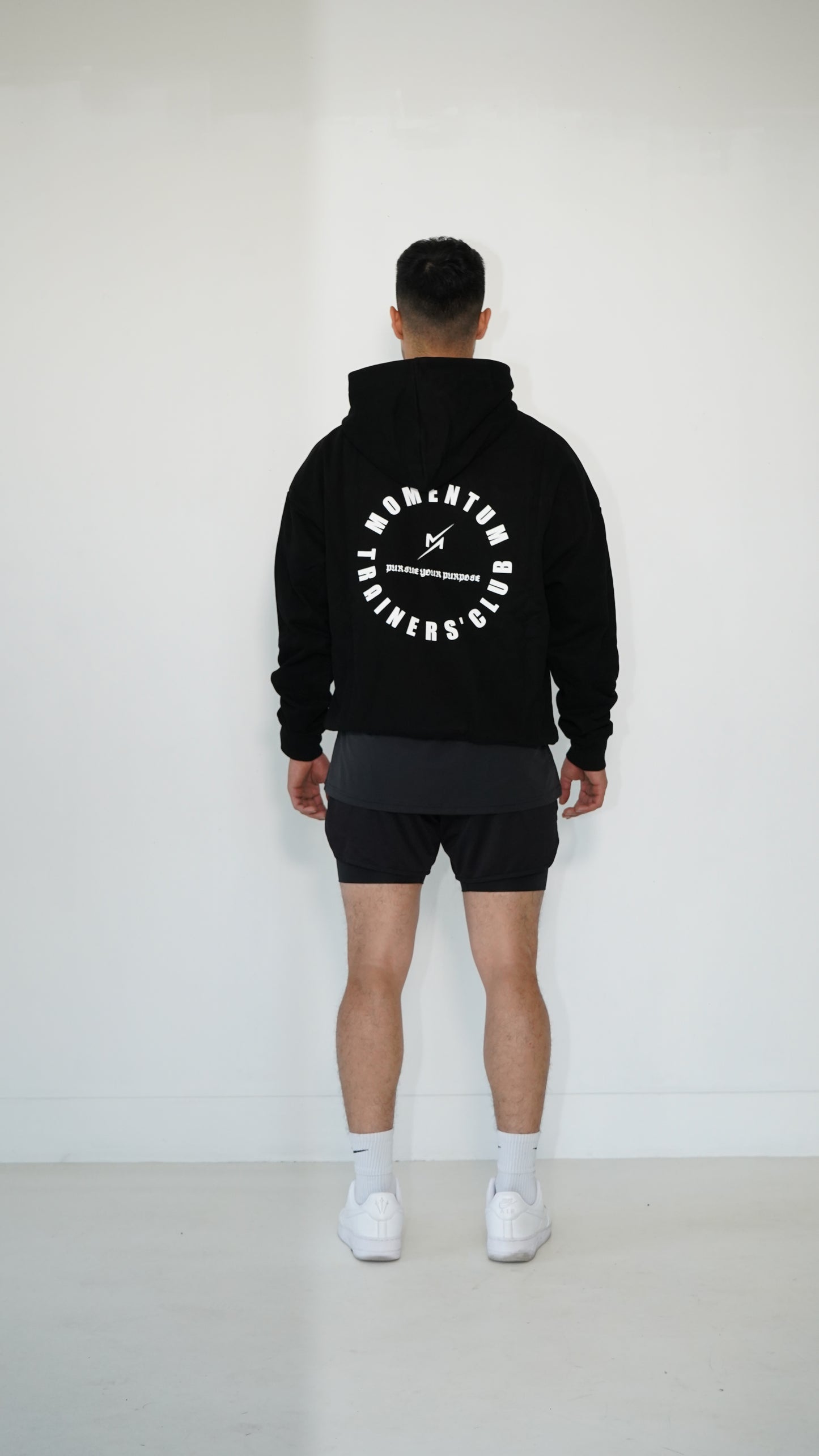 TRAINERS' CLUB "ELLIPTICAL" HOODIE - BLACK