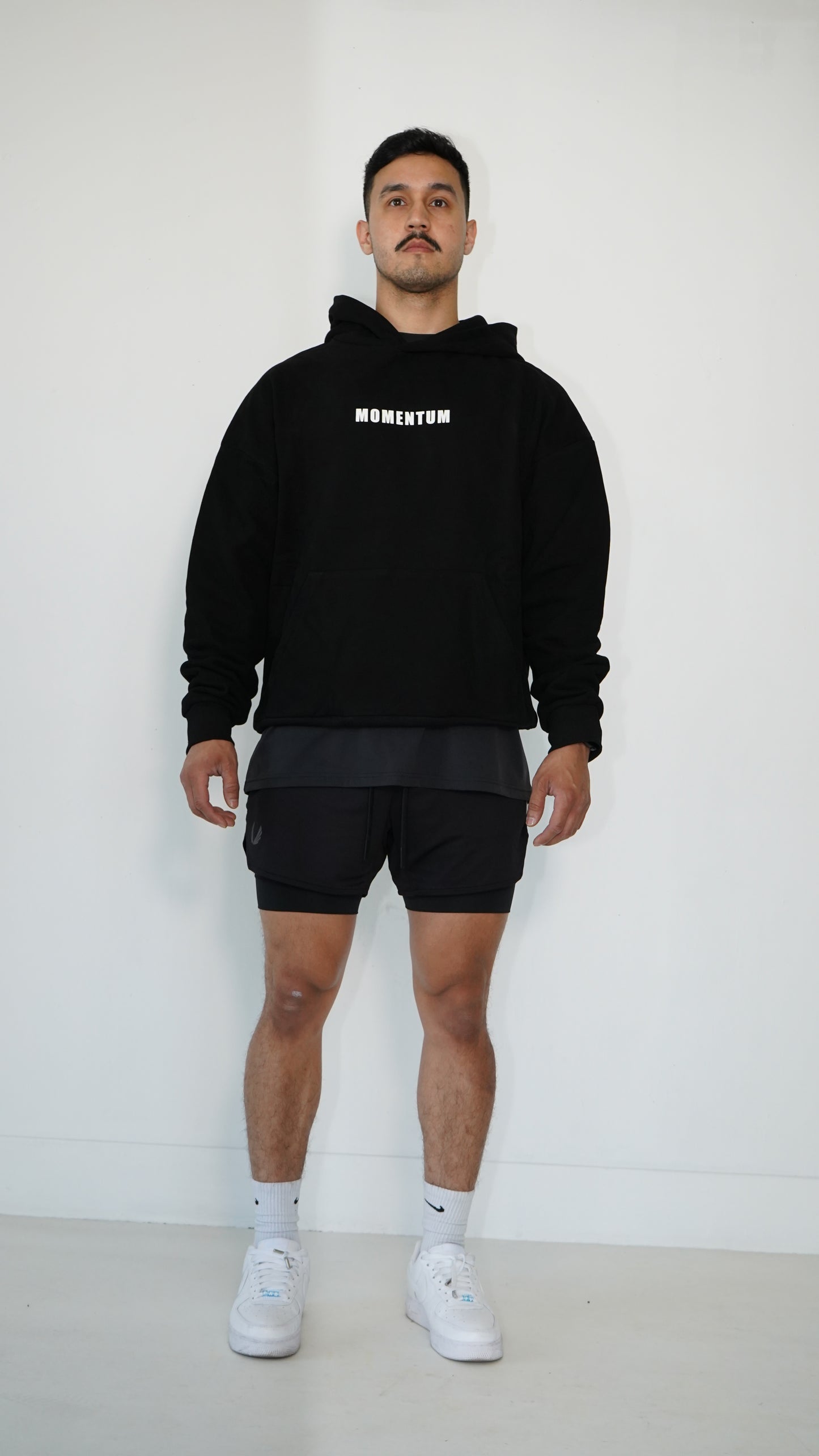 TRAINERS' CLUB "ELLIPTICAL" HOODIE - BLACK